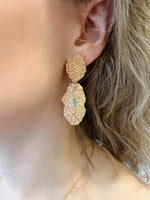 Opal Iguana Drop Earrings