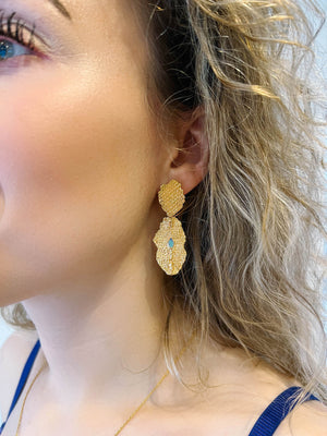 Opal Iguana Drop Earrings