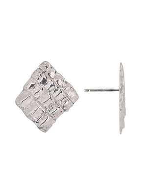 
            
                Load image into Gallery viewer, Iguana Square Earrings Silver
            
        