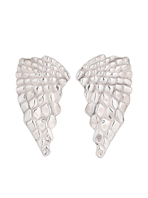 
            
                Load image into Gallery viewer, Iguana Angel Wing Earrings Silver
            
        
