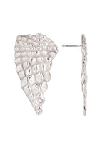 Iguana Angel Wing Earrings Silver
