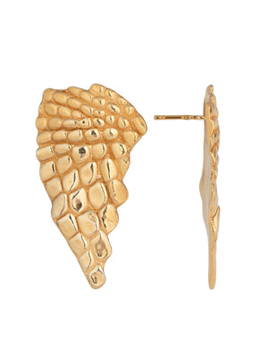 
            
                Load image into Gallery viewer, Iguana Angel Wing Earrings Gold
            
        